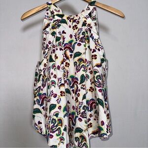 fab'rik Multicolor Patterned Halter Tank Paisley Small Boho Open back